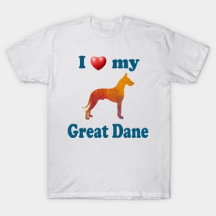 I Love My Great Dane T-Shirt